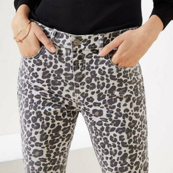 LOFT Denim - LOFT Leopard Print Denim Modern Skinny Jeans